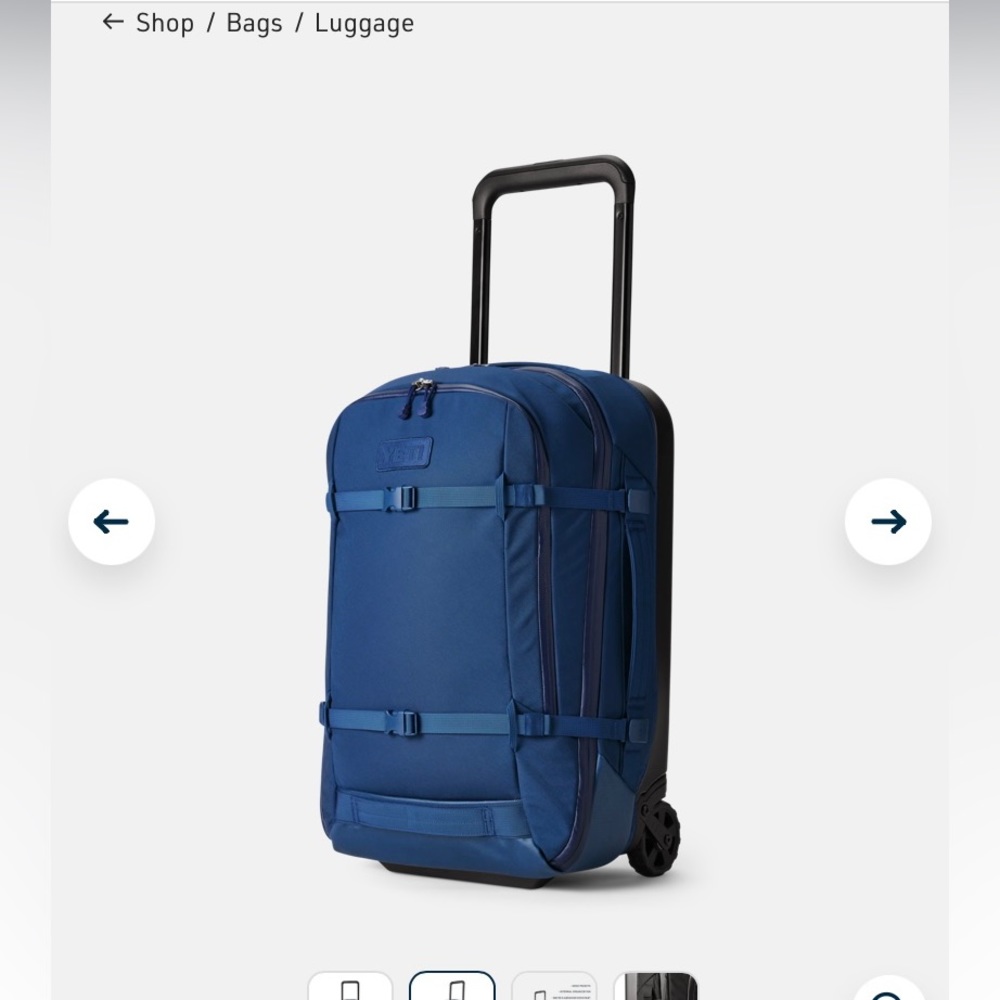 YETI CROSSROADS® 22" LUGGAGE NAVY new with tags